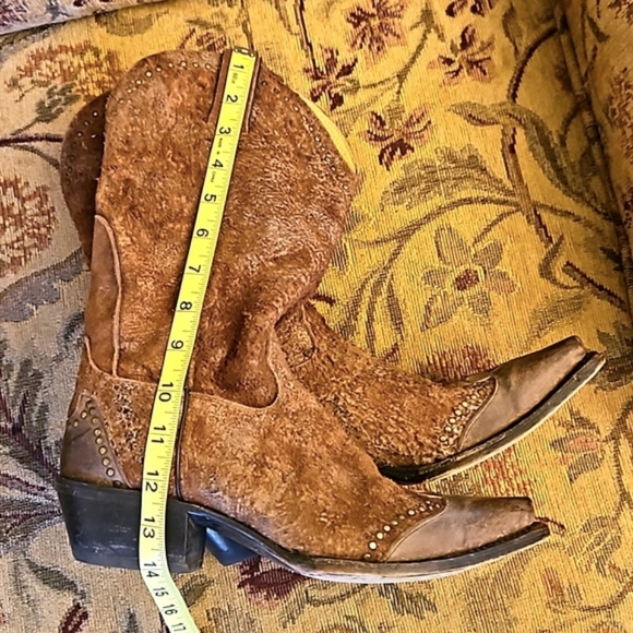 Grizzly Leather Snip Toe Cowboy Boot Ladies 9 1/2 - Picture 8 of 11